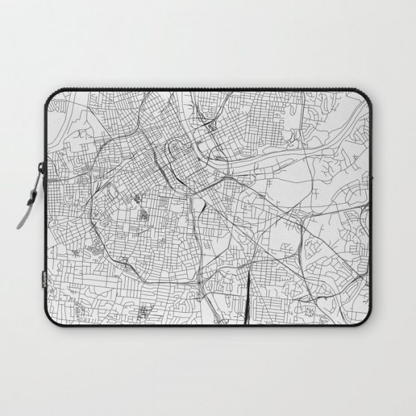 Nashville White Map Computer Cover by multipliCITY - Laptop Sleeve - 13"