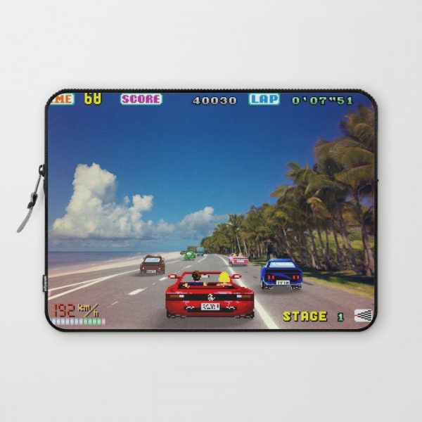 Outrun - Pixel art Computer Cover by smurfted - Laptop Sleeve - 13"