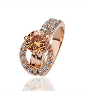 R002-8 WholesaleHigh QualityNickle Free AntiallergicNew Fashion Jewelry 18K Real Gold PlatedRing For Women Free Shipping