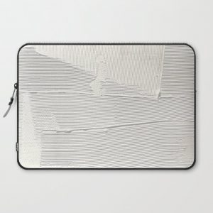 Relief [1]: an abstract, textured piece in white by Alyssa Hamilton Art Computer Cover by Alyssa Hamilton Art - Laptop Sleeve - 15"