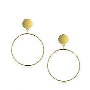 Round Circle Synthetic Materials Earrings