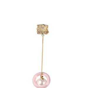 Round Pearl 18k Gold Plated Earrings
