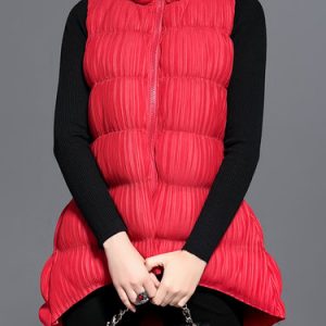 Stand Collar Sleeveless Casual Coat