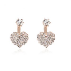 Trendy Crystal Heart Earrings
