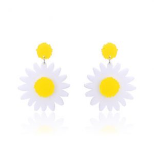 Women's Cute Earrings Daisy Flower Ear Drop Earrings