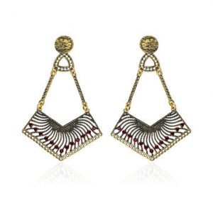Women's Elegant Earrings Retro Tassel Rhinestone Earrings