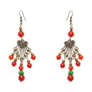 Women's Ethnic Earrings Agate Tassel Retro Earrings