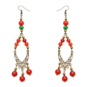 Women's Ethnic Earrings Retro Agate Ear Drop Earrings