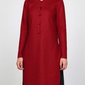 Wool Blend Vintage Slit Tunic