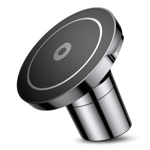 baseus bswc - 01 big ear qi wireless charger magnetic car mount holder clamp and paste stand for iphone x / 8