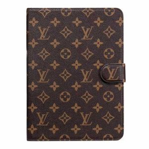 classic monogram designer ipad case pu tablet pc cases for apple ipad pro 12.9" 11" air 10.5" shockproof for ipad mini 4/5 back cover