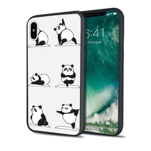 coque panda yoga case for iphone 11 pro xs max xr 8 7 6s plus 5s se 5 case soft silicone cover.