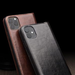 genuine leather case for iphone 11 pro flip cover with card slots pocket