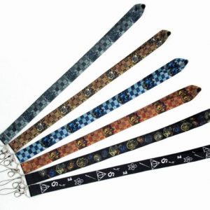 harry potter key chains long lanyards id badge holder keychain straps for mobile phone party gifts