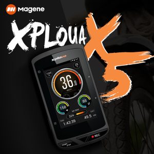 magene xplova x5 enabled waterproof gps bike bicycle computer speedometer support power cadence heart rate video touch screen