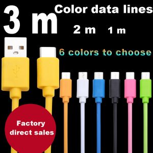 mini portable micro usb cable charger data sync cord colorful power charging line for smart phone