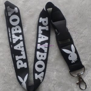 new 10 pcs clothing brand playboy lanyards detachable id badge holder assorted colors brand new black