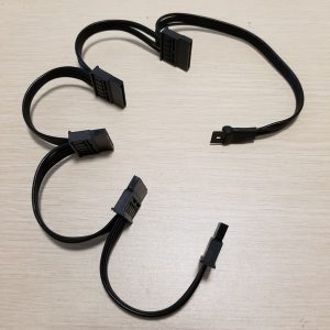 pc computer 4pin fdd male to female 5-port 15pin sata adapter converter hard drive splitter power cable cord 18awg
