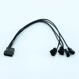 power supply d port 22awg wire big 4 pins to small 3 pins fan cable connector cable wire for 4 ways 12v fans