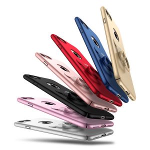 sold by piece new bear ring buckle holder phone kickstand for iphone 7 plus 6 6s solid color metal paint plastic protective case
