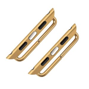 1 pair seamless metal connector clasp watch band buckle connection adapter for apple watch 38mm 42mm 4 colors