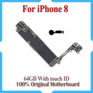 100% unlocked logic board for iphone 8 original motherboard for iphone 8 with touch id clean icould id with full chips