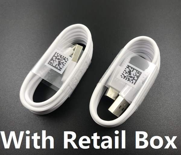 1m 3ft micro v8 usb cable charging data cord charger wire line with retail box for phone samsung s4 s7 s8 s10 type c huawei p9 xiaomi 8
