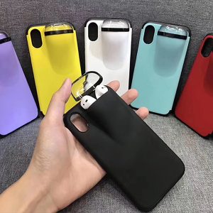 2 in 1 case for airpods for iphone 11 pro max xs max xr 7 8 plus two functions with opp box
