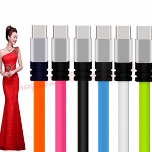 3ft metal flat noodle micro type c usb cable 2a data sync charging adapter cords for samsung s6 s7 edge s8 note 8 htc android phone