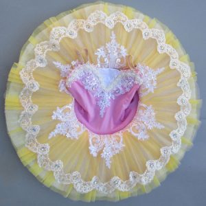 Ballet Dance Costume Kids Beaded Applique Ballerina Tutu Dresses For Little Girls Halloween