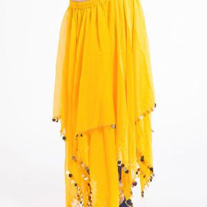 Belly Dance Costume Skirt Red Women Chiffon Sequin Dancing Bottoms