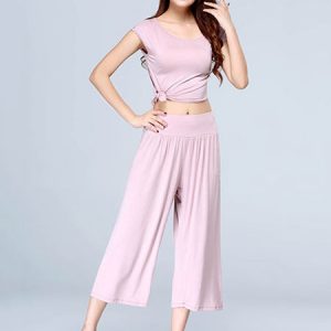 Belly Dance Costumes Baby Blue Polyester Fiber Crop Top With Wide Leg Pants Women Dancing Wear Halloween