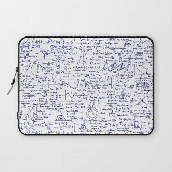 Physics Equations in Blue Pen Computer Cover by Thin Line Studio - Laptop Sleeve - 13"