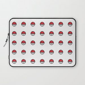 Pixel Pokeball Computer Cover by madebygareth - Laptop Sleeve - 13"