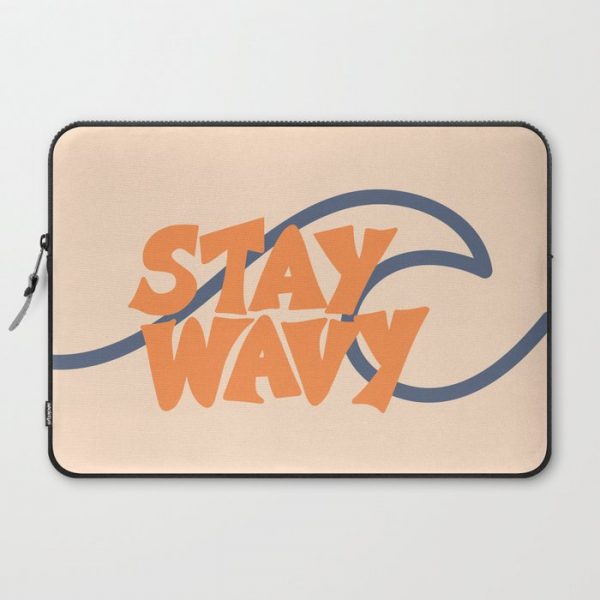 Stay Wavy Surf Type Computer Cover by Lyman Creative Co. - Laptop Sleeve - 15"