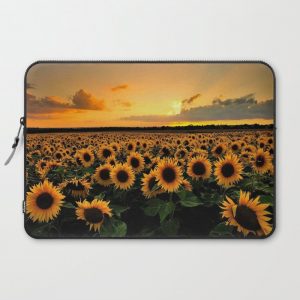 Sunflower field Computer Cover by Antonia Elena - Laptop Sleeve - 15"