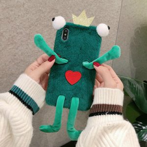 brand girls and womens case phone 11pro fall and winter plush couple phone case cute cartoon case 14 styles wholesal