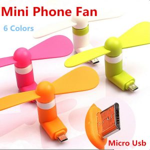 colorful mini micro usb fan portable fan for type-c mobile cell phone for iphone 5 5s 6 plus iphone 7 7plus