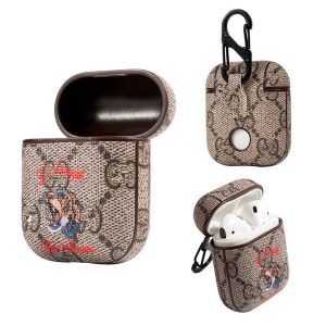 designer cases for airpods brand cases airpods1/2 fashion protective cover wireless bluetooth headset case with hook wholesale